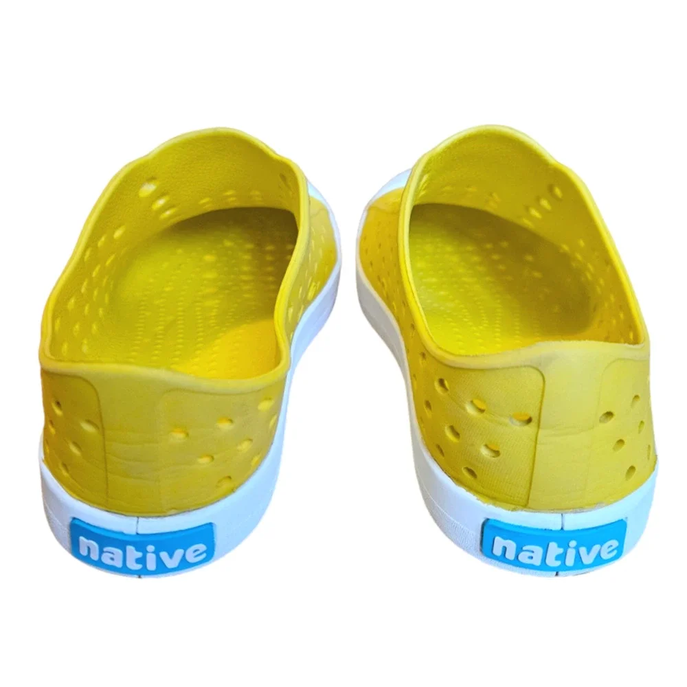 Native Jefferson Perforated Slip-On Sneakers Yellow Junior's Shoes Size 2